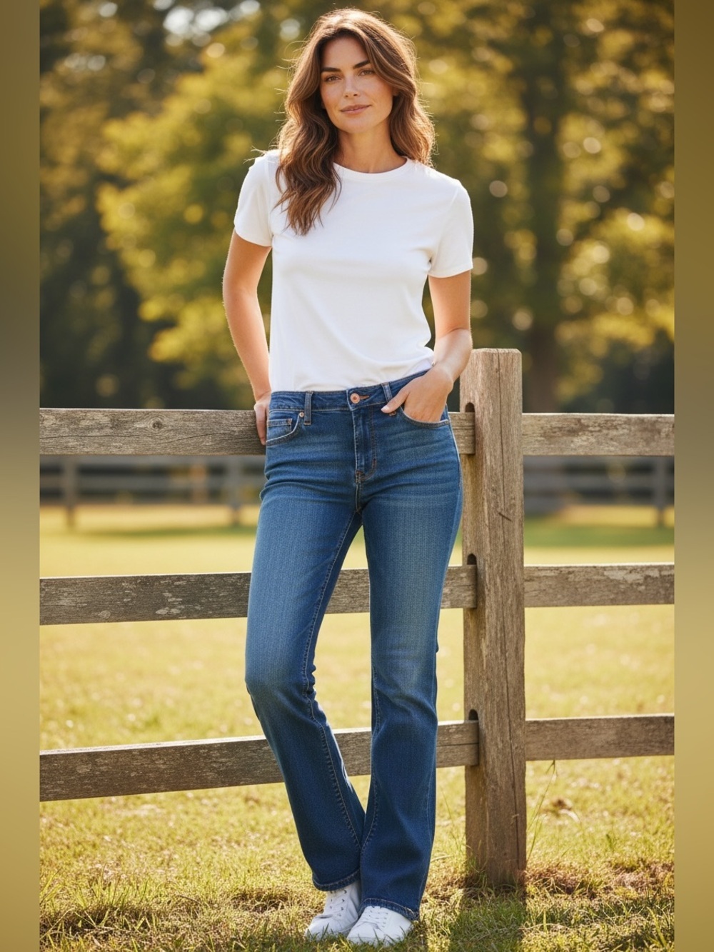 Mavi Mid-Blue Flare Jeans